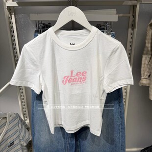 T恤LWT012534211000 lee正品 短袖 女士字母印花短款 K14000 2026新款