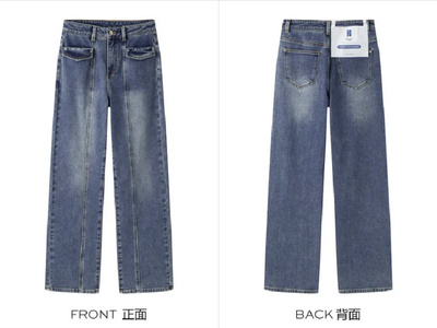 牛仔裤长裤常规舒适直筒裤