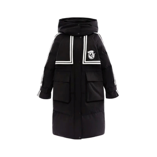 太系列剪标 时尚拉链中长款风衣式羽绒服 女装C4G56
