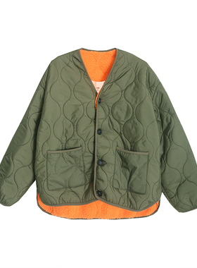 好系列秋冬轻薄仿羊羔毛保暖挡风工装两面穿外套女棉衣JVRF720B