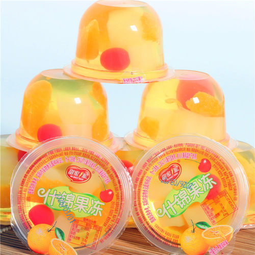 甜蜜1派果味什锦果冻散称儿童布丁休闲零食橘子果肉整箱椰果果冻