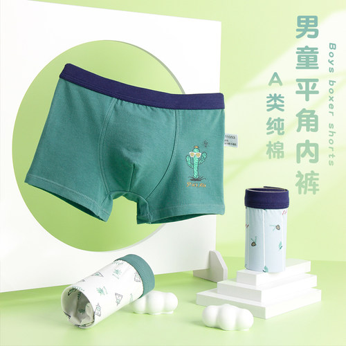 男童纯棉平角内裤3条装