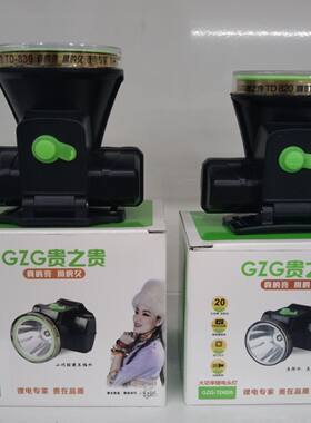 贵之贵迷你锂电超轻强光小型头灯超小充电头戴式手电夜钓鱼灯超亮