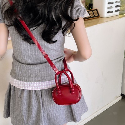 迷你小包包女小众设计2025新款可爱手提包红色斜挎儿童包耳机包