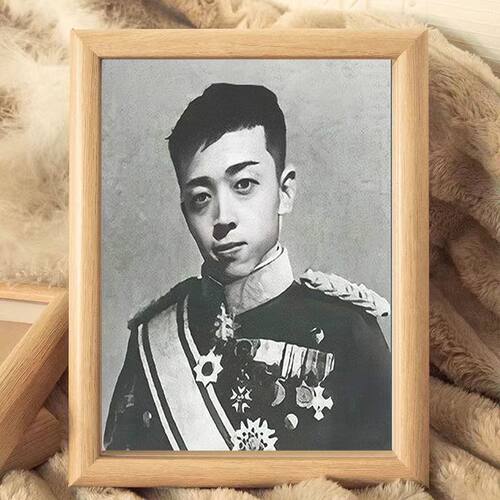 宇将军肖像画都多余了爱谁谁创意挂画开国功臣名人装饰画相框摆件