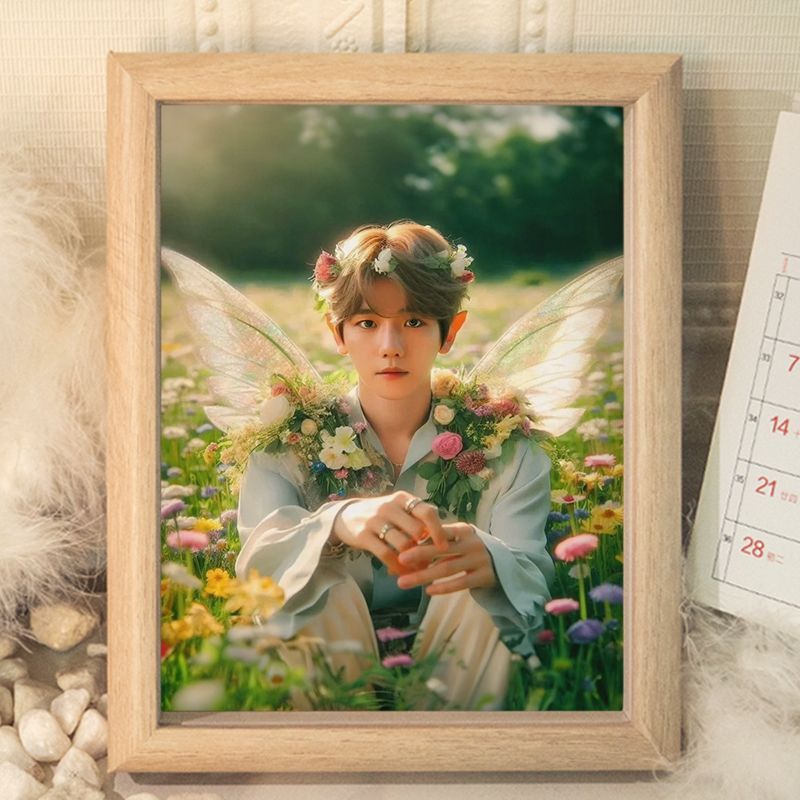 边伯贤EXO周边摆台相框照片摆件饰品应援送朋友闺蜜生日礼物diy