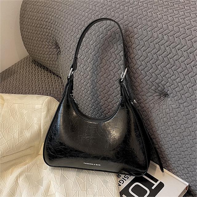 小众高级感爆裂纹手提小包包女2023新款秋冬时尚腋下包百搭单肩包