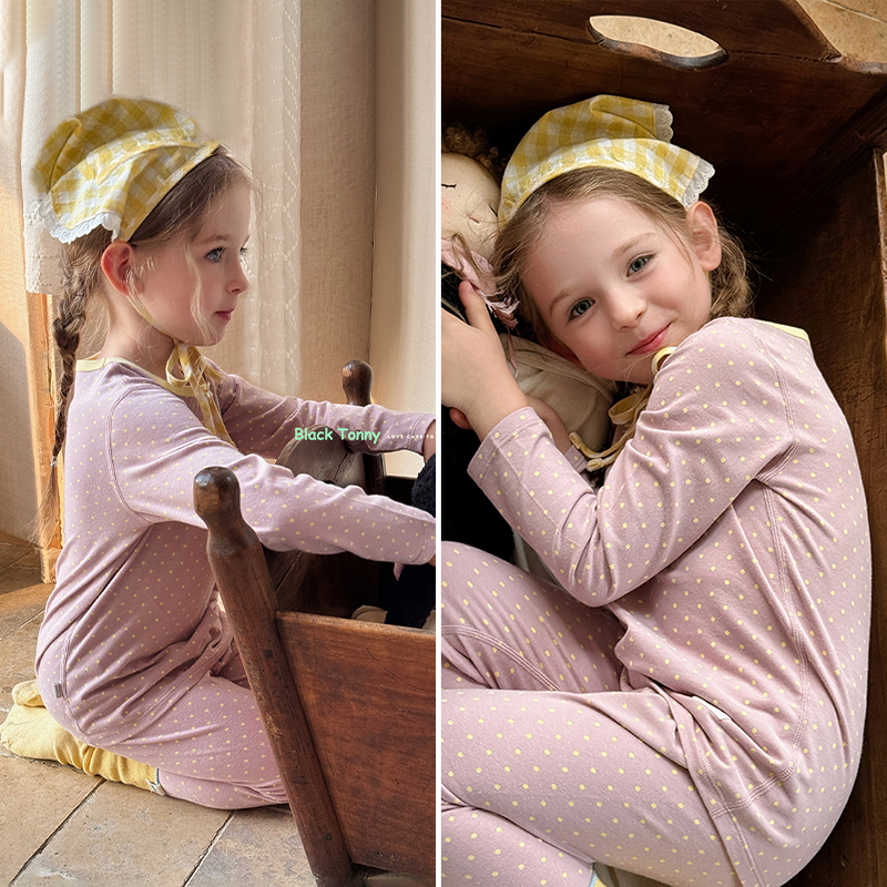 小黑托昵尼秋冬女童莱卡秋衣秋裤