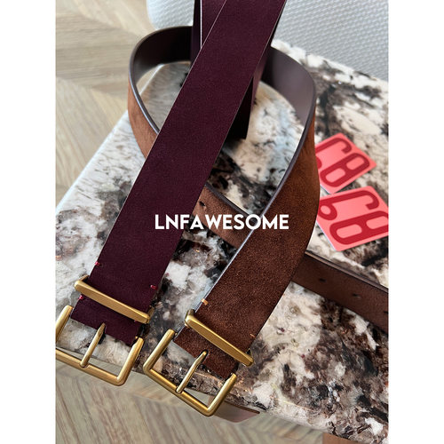 LNF麂皮牛皮金属原创设计腰带