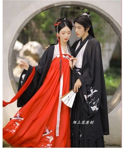 陌上花墨行原创大袖衫男女情侣cp款春夏秋季刺绣花传统日常汉服