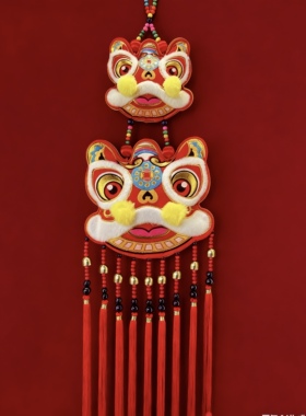 双连大醒狮客厅玄关办公书房入户门吉祥挂件