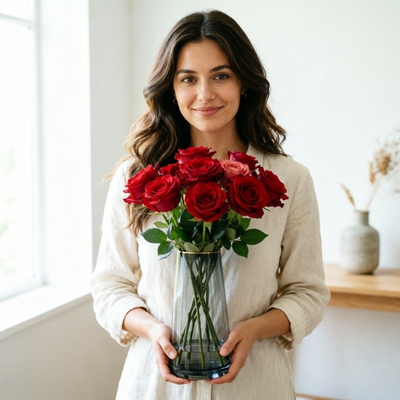 创意加厚透明玻璃金口花瓶锥形新款描金烟灰色梯形筒花瓶小口