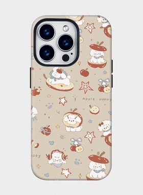 ins可爱苹果小狗适用iPhone16promax苹果15pro菲林二合一手机壳新款13/1214pro