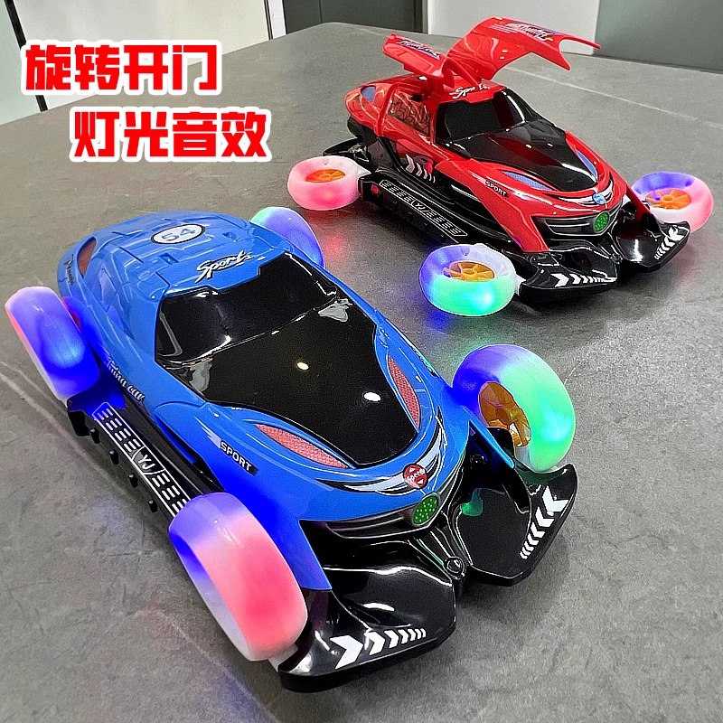 电动变形旋转飞行车2-4岁男孩3宝宝5益智6音乐灯光玩具车儿童礼物