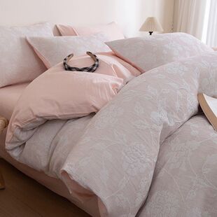 A类全棉三层纱被套单件150x200x230纯棉提花床单床笠款床品单被套
