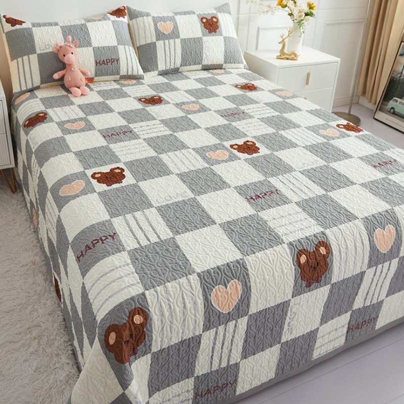 60支全棉床盖三件套高端床单床罩