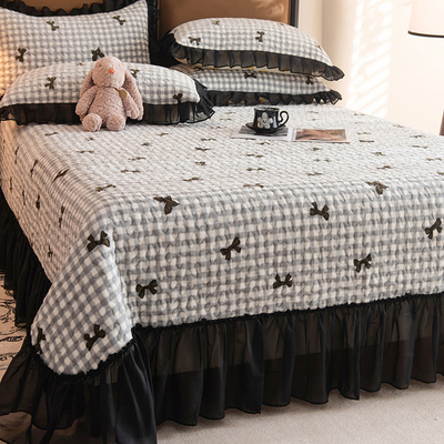 冬季夹棉加厚牛奶绒床单珊