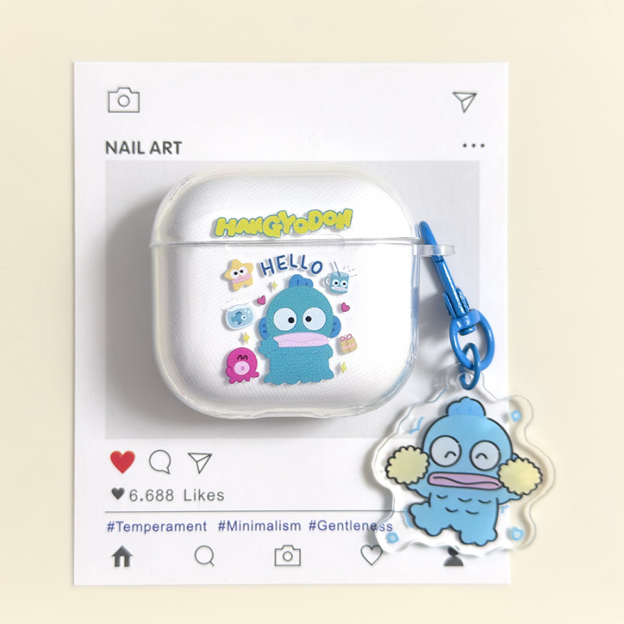 透明丑鱼适用airpodspro2保护套airpodspro保护壳苹果三代耳机保护壳airpods3保护套airpods4