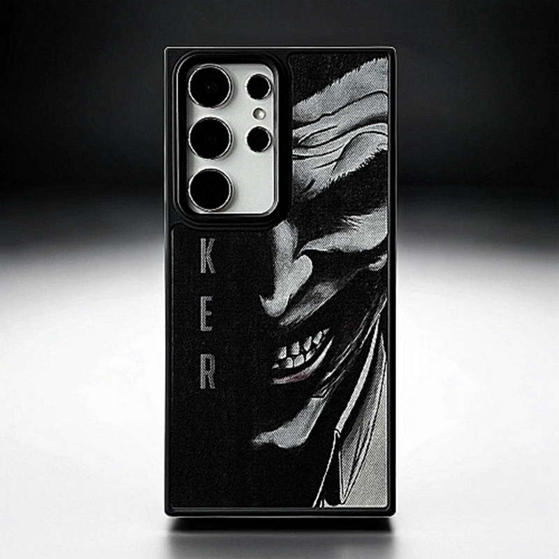 暗黑小丑V字仇杀队适用三星S24Ultral原创磨砂手机壳23Ultra防摔纯平背部弧度肤感高端简约S22保护套硬壳