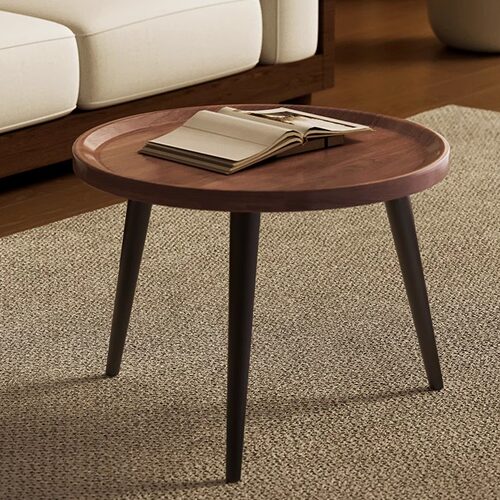 珺威 茶几客厅家用沙发侧边小边几圆桌子可移动阳台茶桌卧室