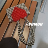 Ретро металлическая плетеная барсетка, сумка подмышку, сумка через плечо