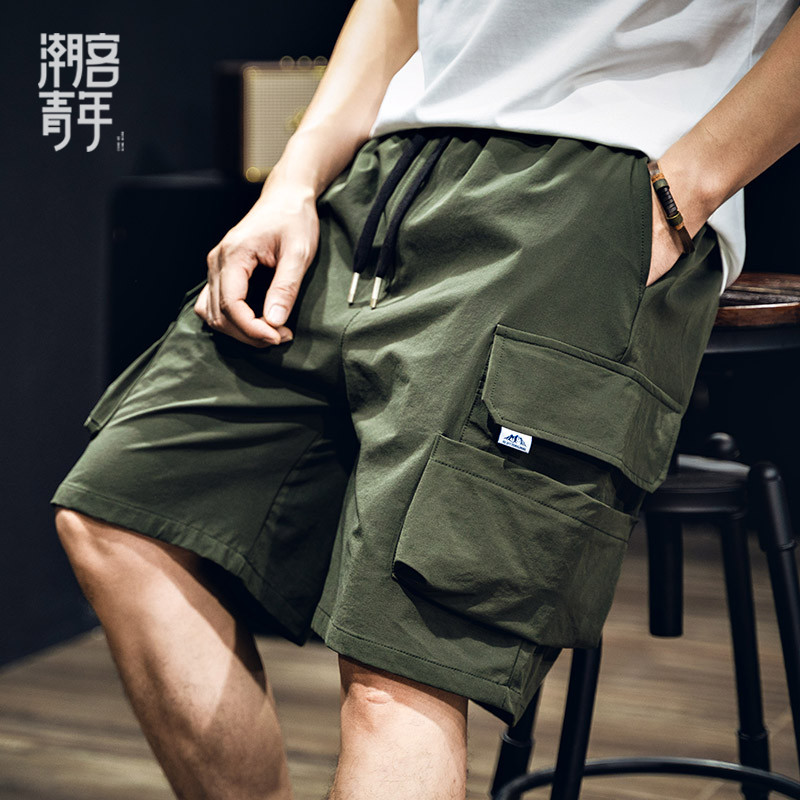 美式工装短裤男士夏季薄款