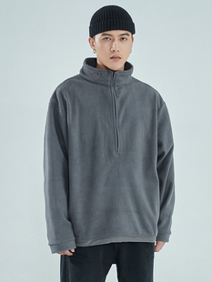 刺绣防风宽松半拉链高街潮牌新品 N90 22SS nano 摇粒绒卫衣男女