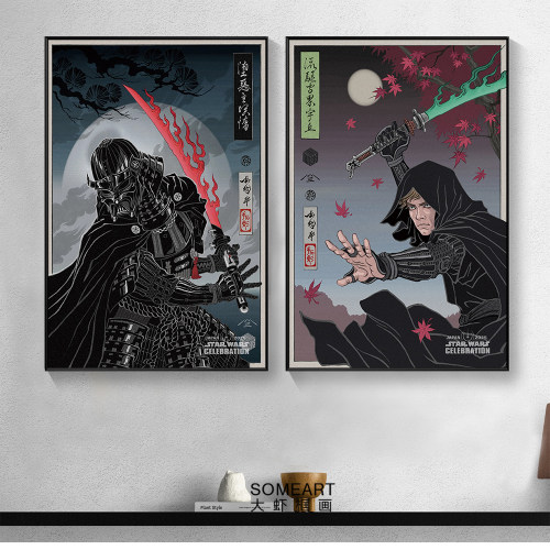 星球大战卢克·天行者Luke Skywalker Darth Vader庆典徽章海报