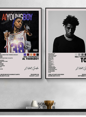 YoungBoy Never Broke Again音乐专辑海报说唱卧室墙面装饰挂画