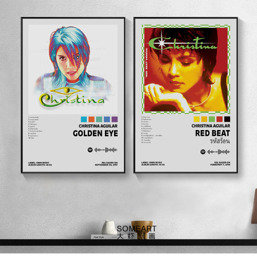 Christina Aguilar音乐专辑封面海报卧室房间床头装饰画墙贴挂画