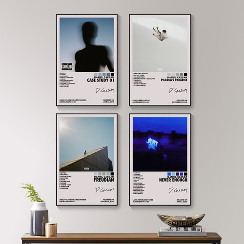 Daniel caesar油画装饰画卧室床头R&B音乐艺术家专辑挂画周边壁画