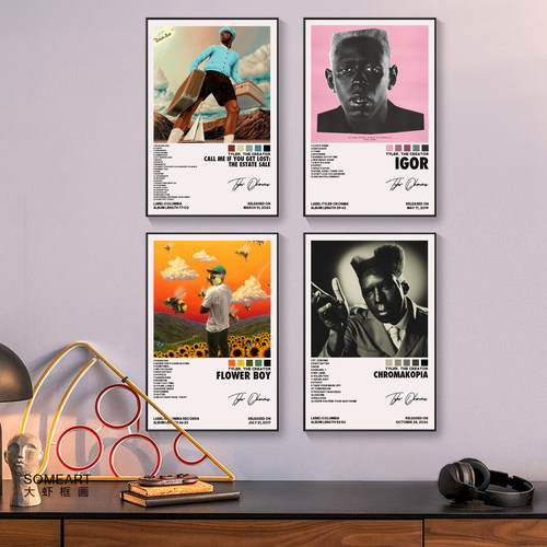 Tyler the Creator专辑装饰画嘻哈说唱酒吧欧美北欧卧室客厅挂画