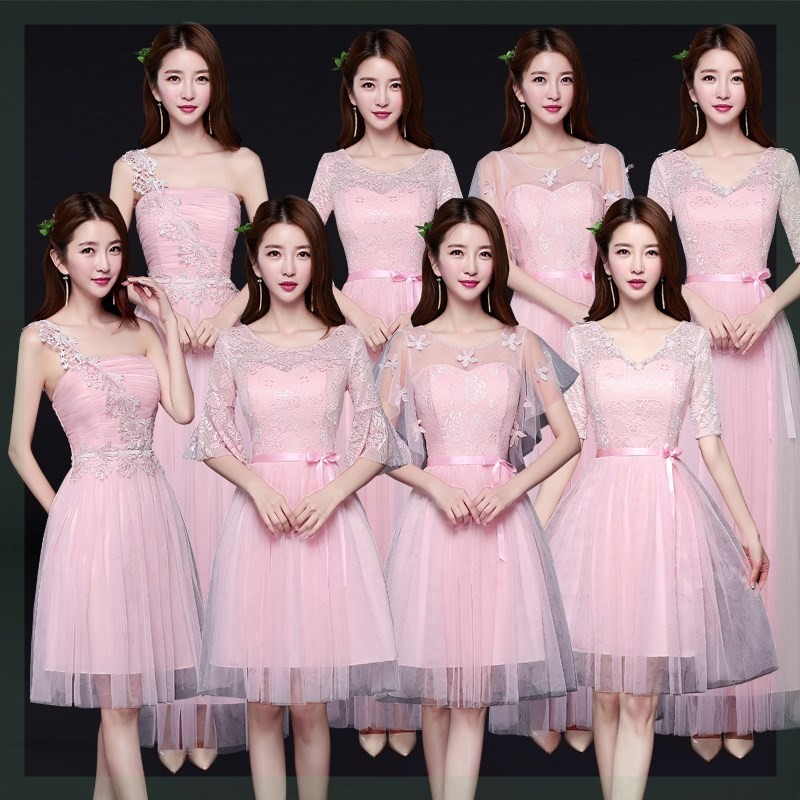 Bridesmaid Dresses 2019 new pattern Xiu Chinese style full dress Pink Mid length version Chinese style Sister skirt marry Bridesmaidin the Women's clothing/Boutique , Wedding/Cheongsam/Formal dress , Formal dress/Evening  category - from Buy2taobao.com to provide professional Taobao agent buy service