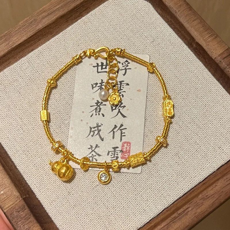 新中式爆款古法葫芦盘缠手链高级感轻奢百搭不掉色气质手饰
