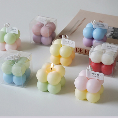 香薰蜡烛礼盒伴手礼单品candle香氛礼物生日双色小魔方香薰蜡