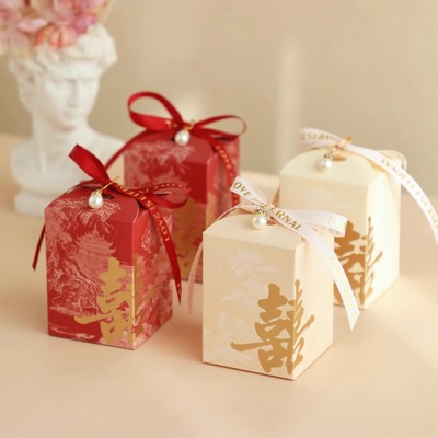 结婚喜糖盒新中式婚礼订婚喜糖盒子2025新款糖盒袋子糖果包装礼盒