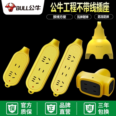 公牛摔不烂工程家用多功能插座