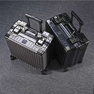 女小型轻便18寸登机密码 行李箱铝框款 旅行箱出差拉杆皮箱子