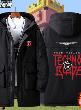 我的世界猪皇血神technoblade周边羽绒服外套男女秋冬上衣衣服