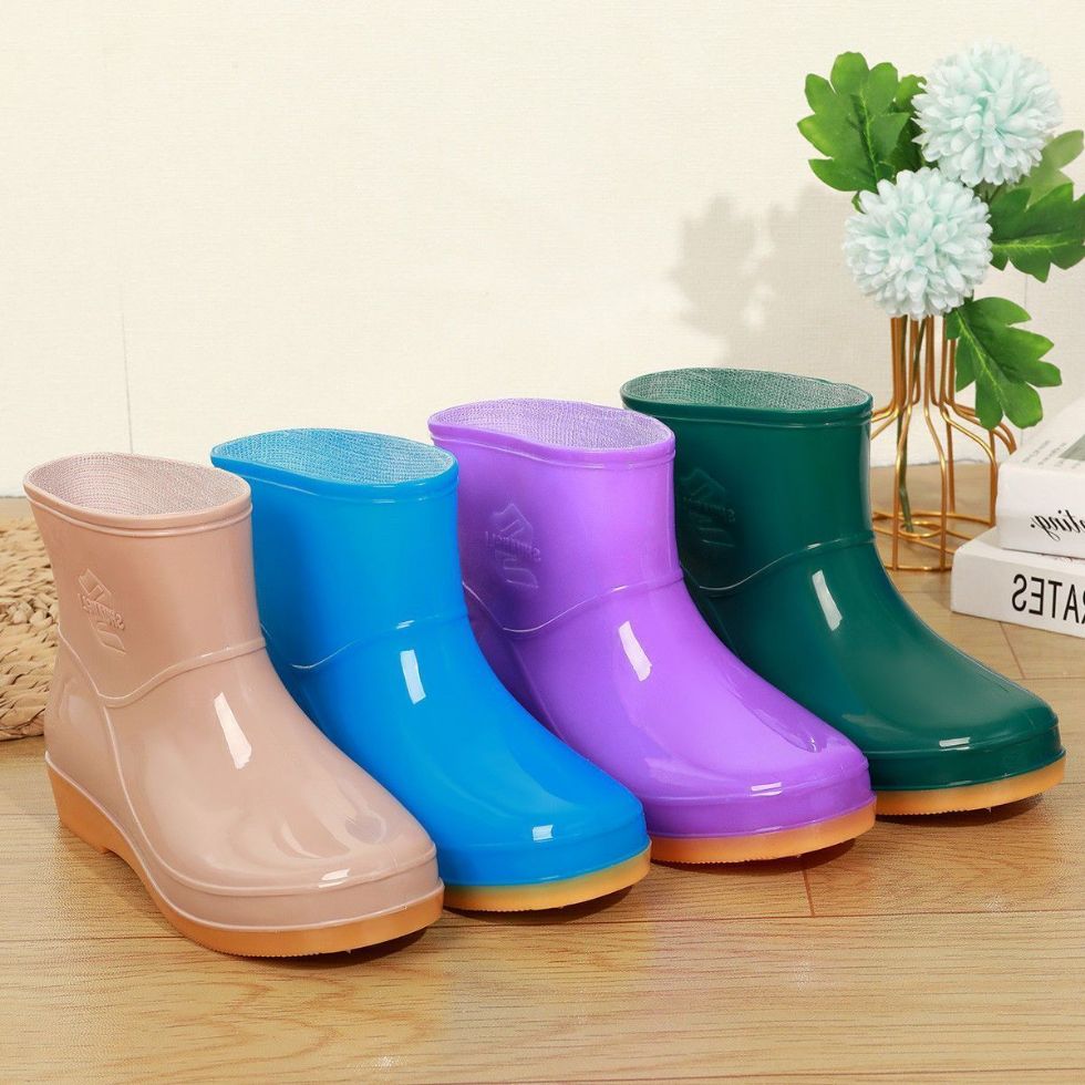 雨鞋女防水防滑水鞋耐磨雨靴成人胶鞋厨房保暖干活半桶鞋中筒短筒