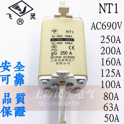 NH1飞灵有限公司Sist201保险丝NT1熔断器AC690V芯子gG160A200A250