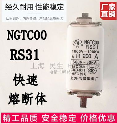工业电气半导体设备短路保护用快速熔断器 RS31 NGTC00 触刀型