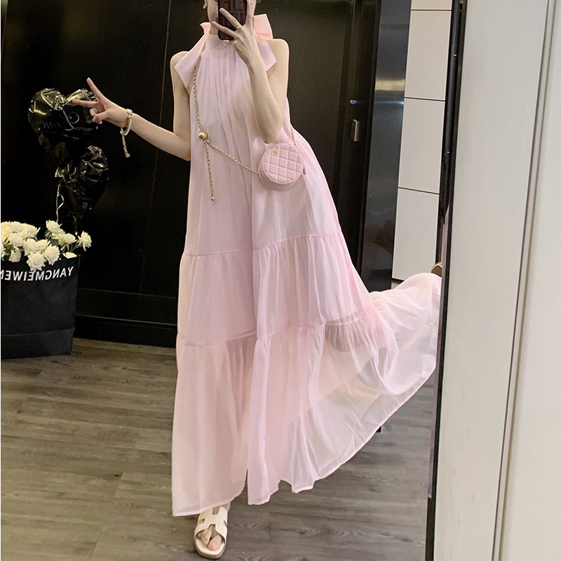 慵懒欲系甜妹连衣裙女装2025年夏季韩版时尚法式气质度假风中