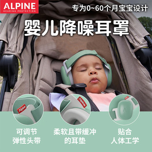 荷兰ALpine专业隔音婴儿耳罩宝宝婴幼儿睡眠防鞭炮降噪飞机防吵