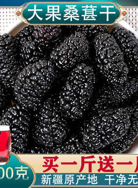 新疆桑葚干新鲜黑桑椹特产级泡茶水桑葚干果大颗粒旗舰店新货官方