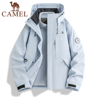 学生三合一防风防水冲锋衣男登山服外套 男女款 骆驼爆款 秋冬季