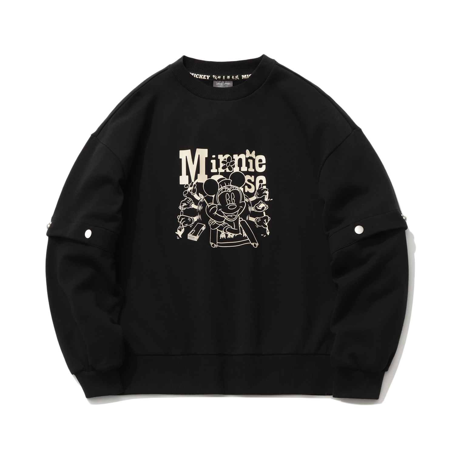 李宁女款圆领便捷保暖卫衣时尚