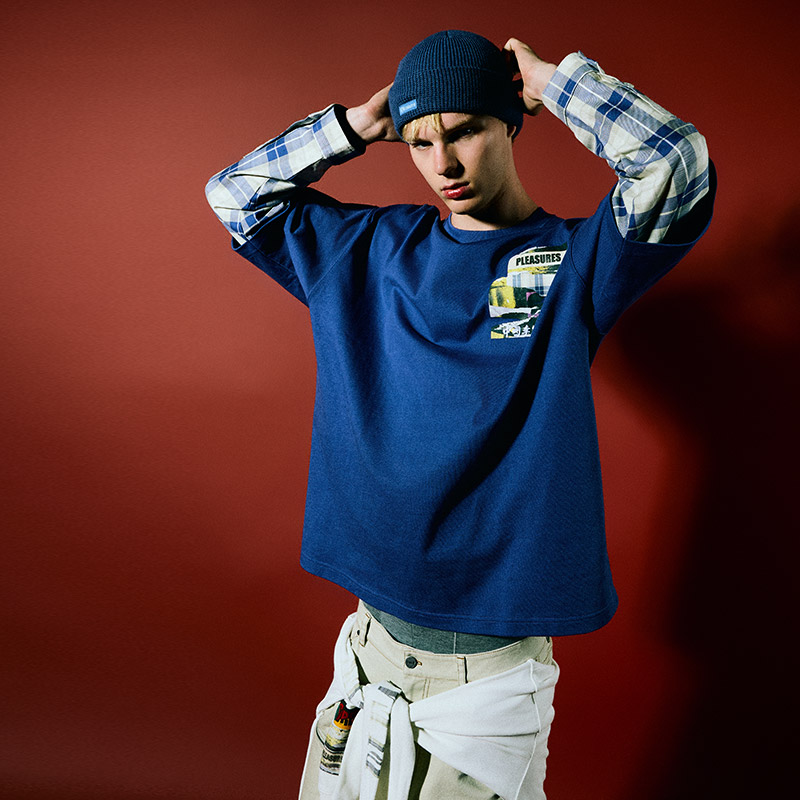 李宁男女同款圆领宽松文化衫套头