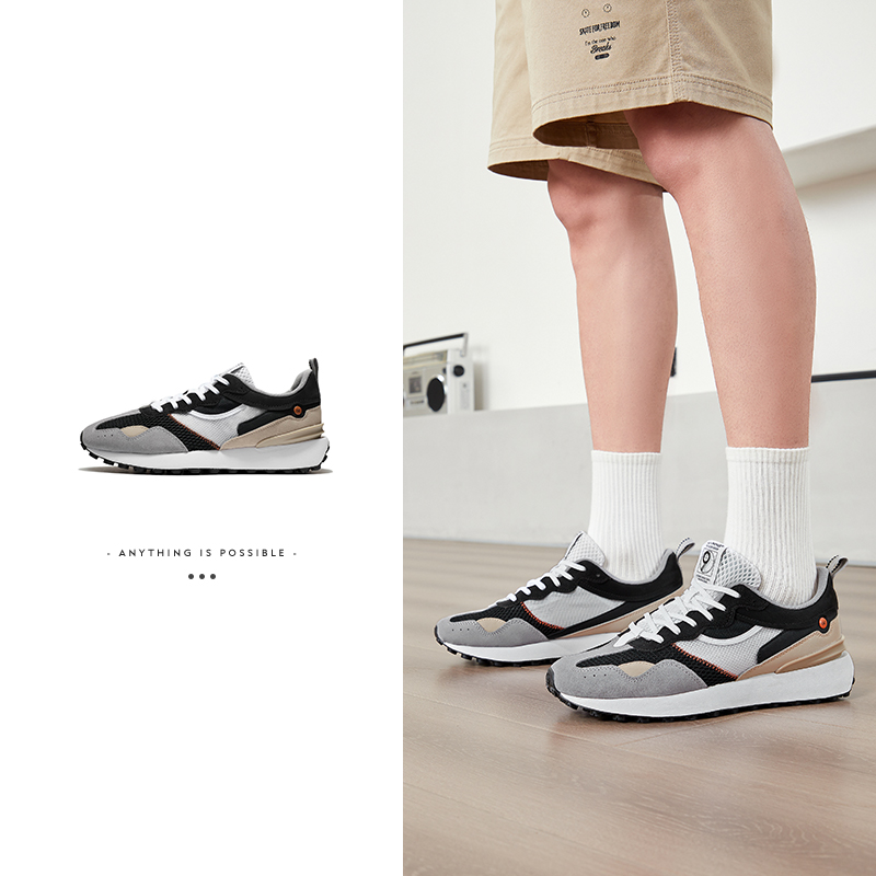 李宁减震男款系带耐磨休闲鞋