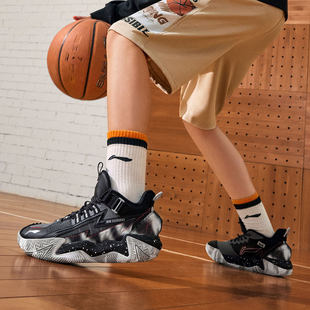 Lining/李宁秋季新款男大童怒放TEAM户外时尚运动篮球鞋YKBU082